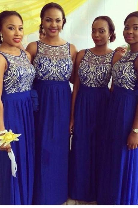 Royal Blue Bridesmaid Dress On Luulla New Arrival Beading Bridesmaid Dresses Sleeveless Royal Blue Dress